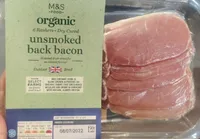 Organic unsmoked back bacon