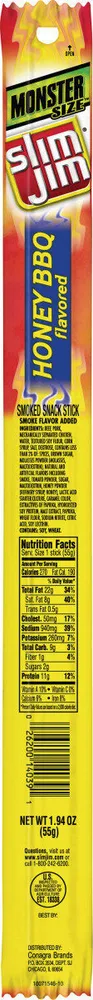 Monster Size Slim Jim Honey BBQ