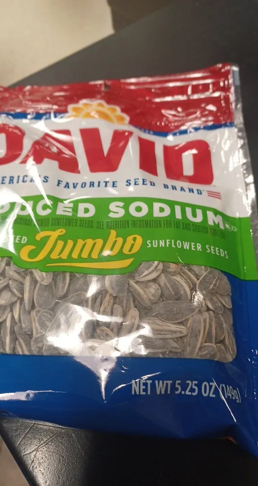 Reduced Sodium Salted & Roasted Jumbo Sunflower Seeds