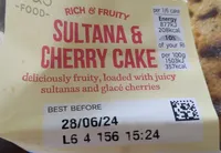 Sultana and cherry cake