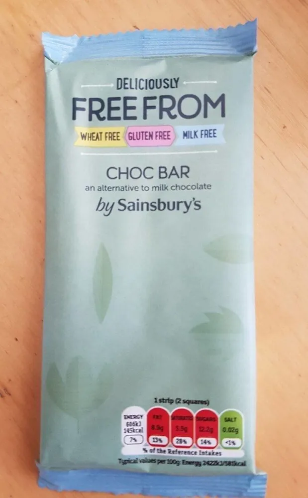 Free from choc bar alternative to milk
