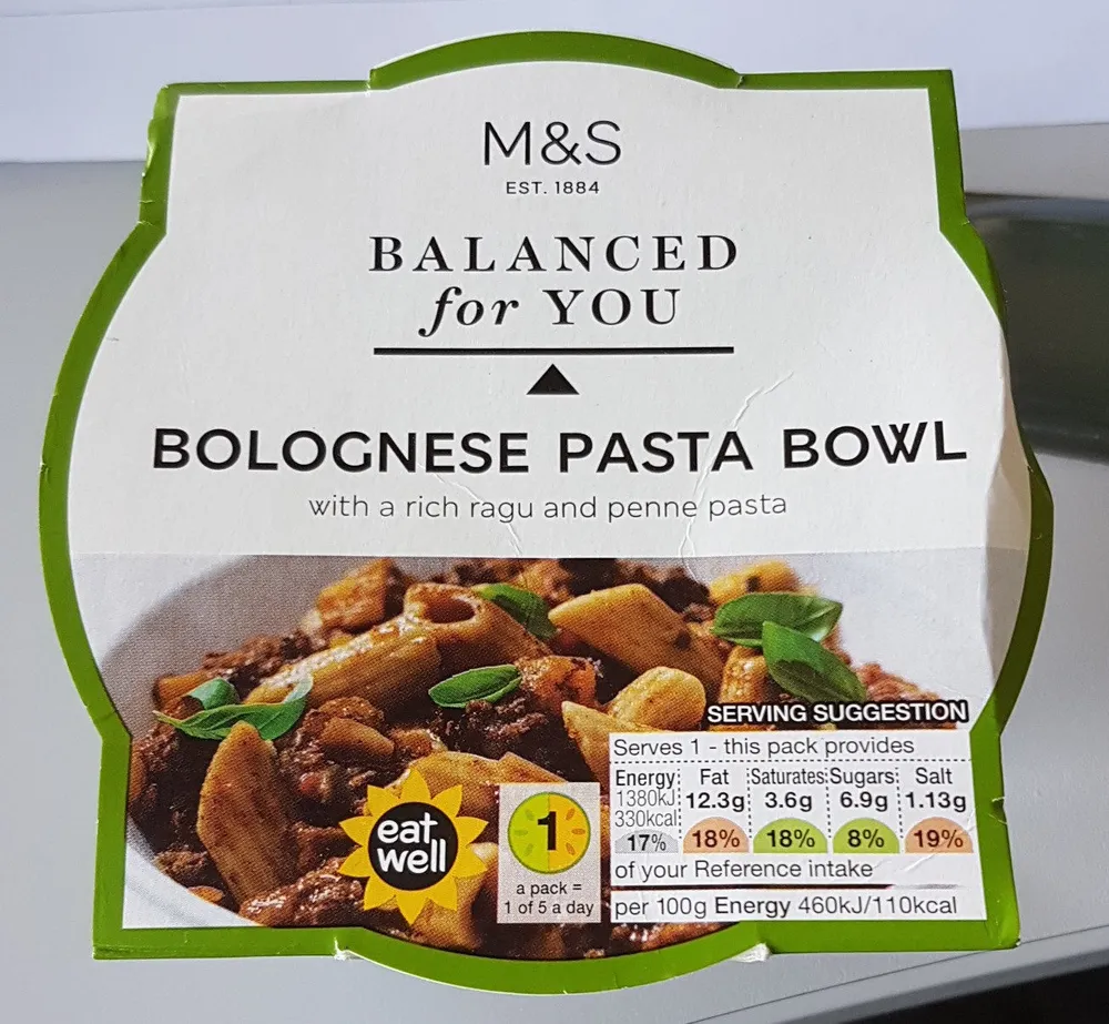 Bolognese pasta bowl