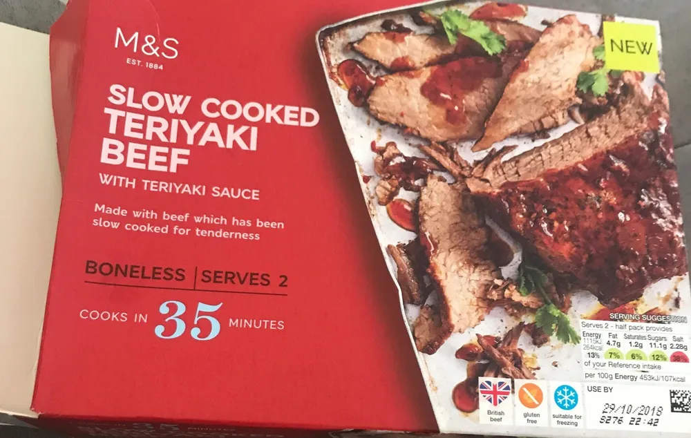Slow cooked terriyaki beef