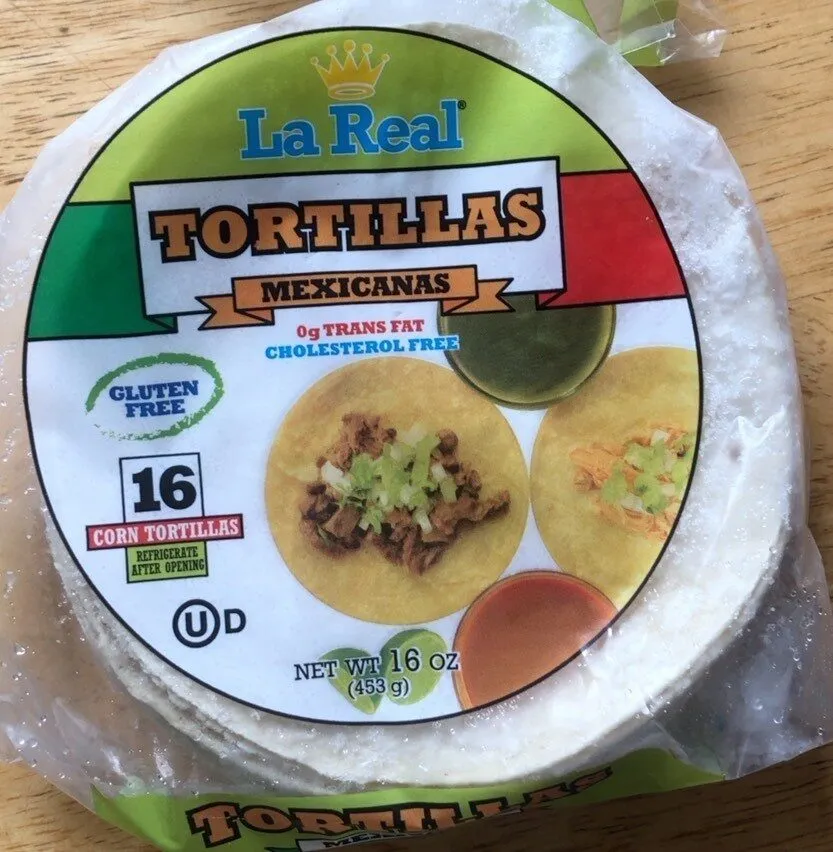 Real gluten free mexicanas corn tortils