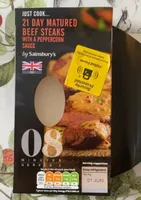 21 Day Matured Beef Steaks with a peppercorn sauce