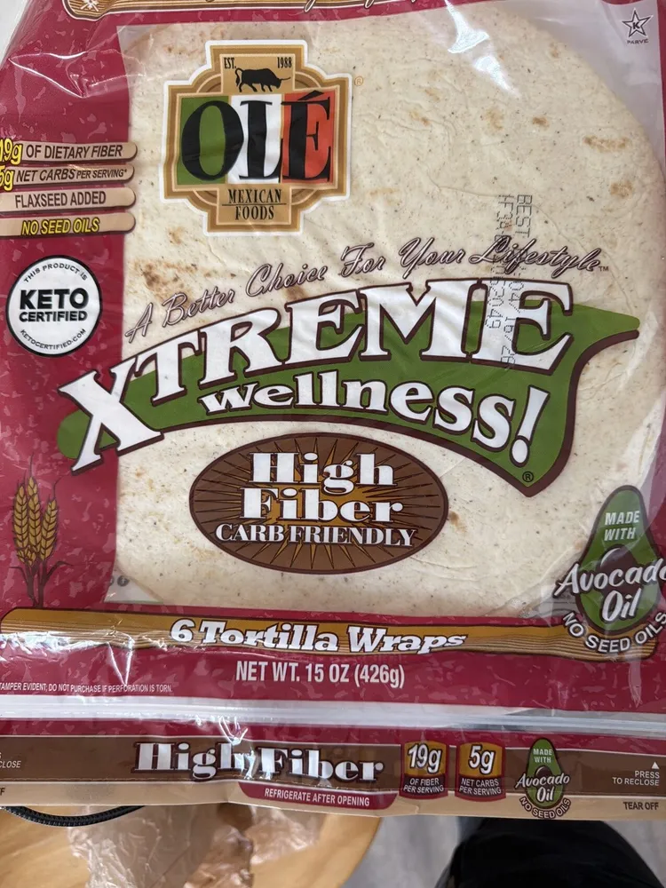 XTREME wellness! High Fiber Carb Friendly Tortilla Wraps