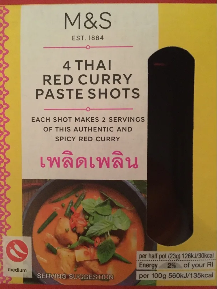 4 Thai Red Curry Paste Shots