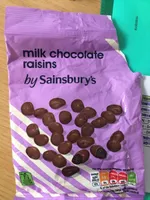 Milk chocolate raisins