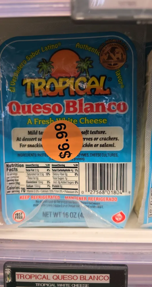 Tropical, Queso Blanco, White Cheese