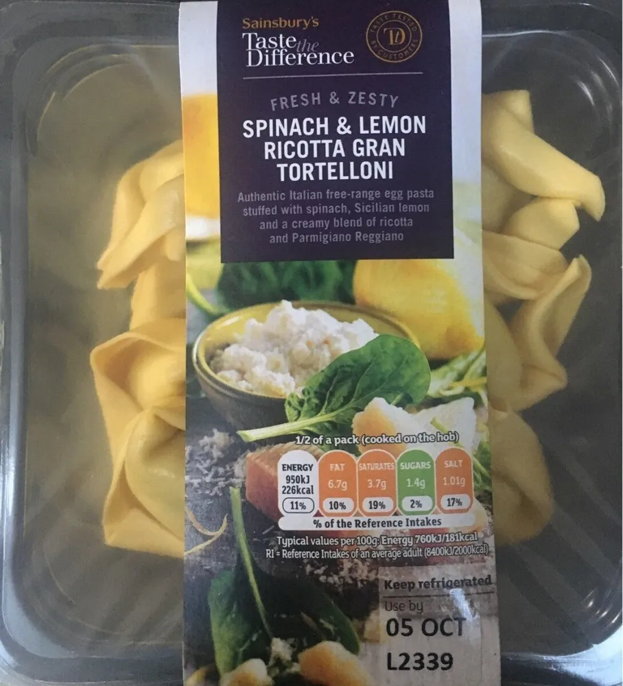 Spinach & Lemon Ricotta Gran Tortelloni