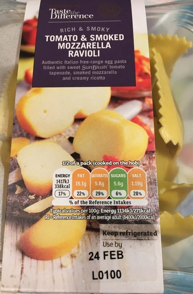 Tomato & Smoked Mozarella Ravioli