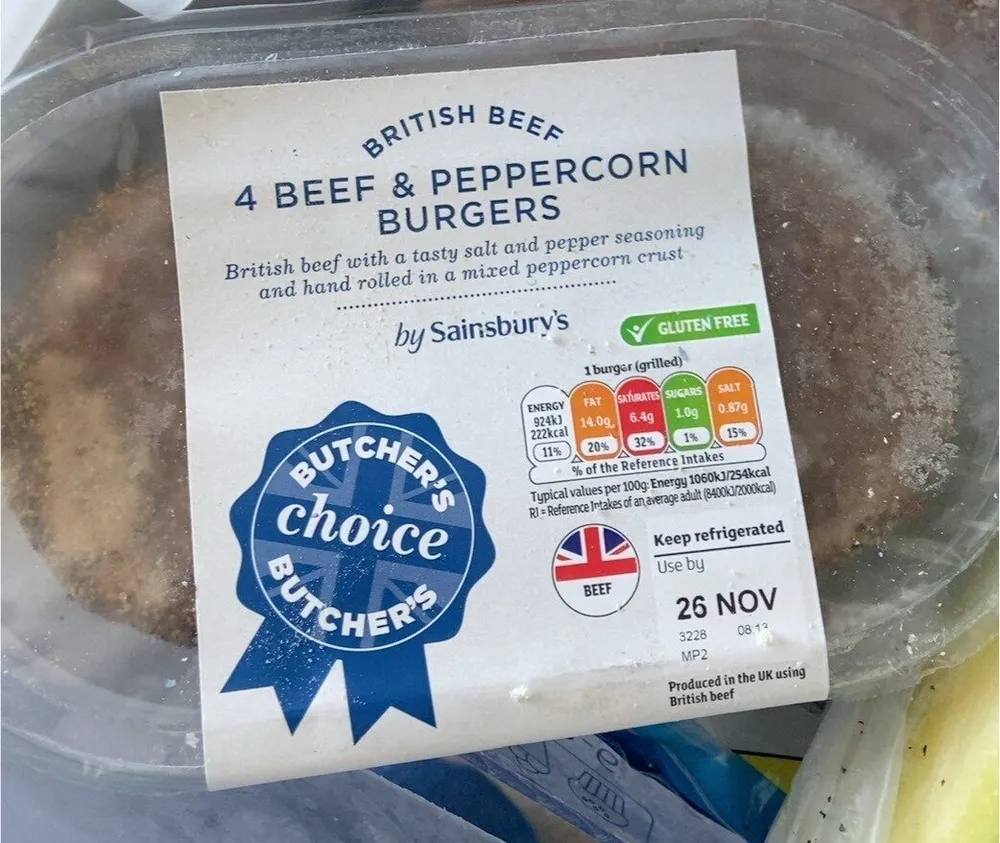 beef and peppercorn burgers