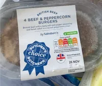 beef and peppercorn burgers