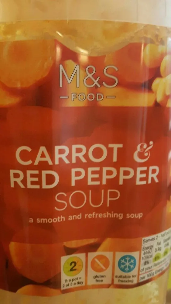 Carrot & red pepper soup