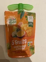 5 Fruits Sans sucres ajoutés - Pomme, goyave, mangue, ananas, passion