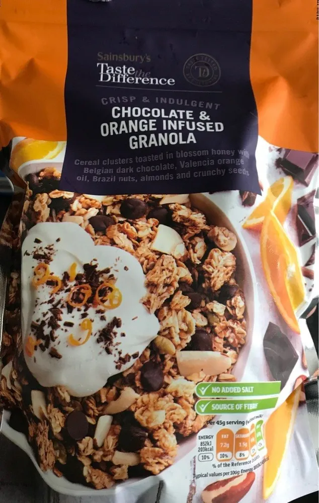 Chocolate orange infused granola