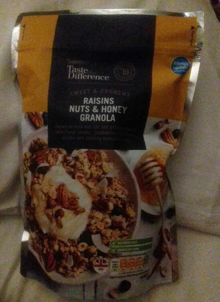 Taste the Difference Raisins, Nuts & Honey Granola