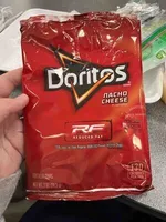 Reduced fat nacho cheese flavored tortilla chips