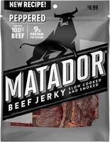 Matador slow cooked and smoked peppered beef jerky
