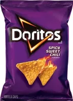 Spicy sweet chili flavored tortilla chips