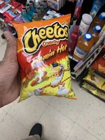 Cheetos crunchy flamin hot cheese flavored snacks