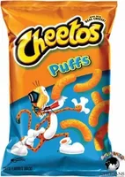 Puff cheese flavored snacks