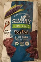 Organic Tostitos Blue Corn Tortilla Chips With Sea Salt