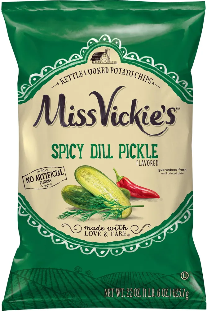 Spicy Dill Pickle Flavored Kettle Cooked Potato Chips