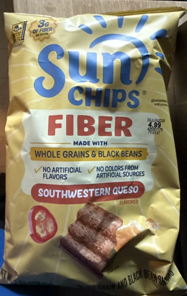 Sun Chips Fiber Southwestern Queso