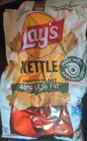 Lays Kettle Cooked 40% Less Fat