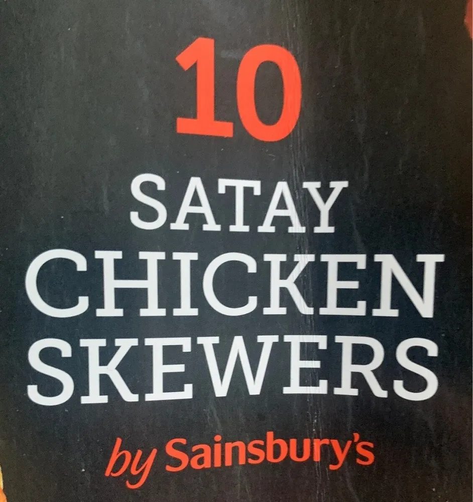 Satay chicken skewers