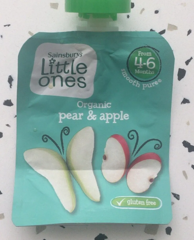 Organic pear & apple smooth puree