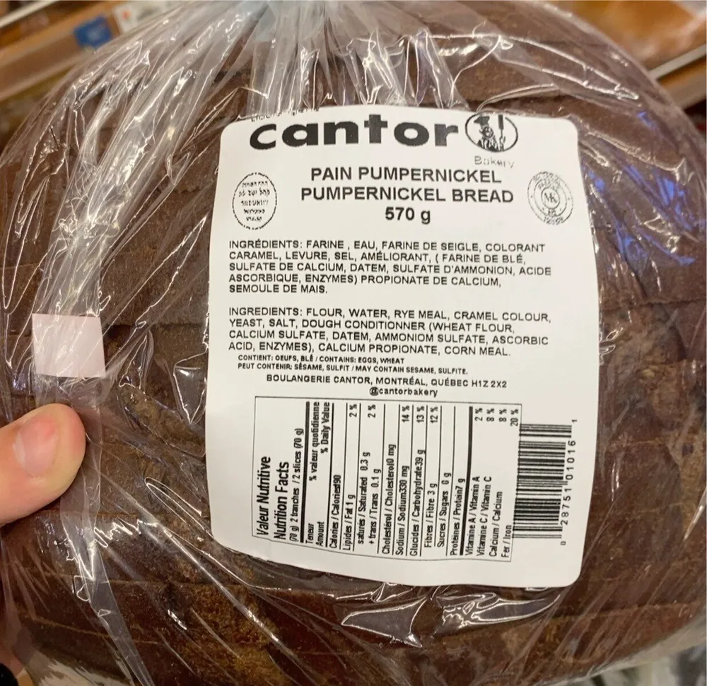 Pumpernickel bread