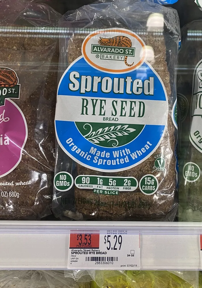 Freshly Sprouted Wheat - Rye Seed Bread