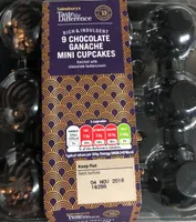 9 Chocolate Ganache Mini Cupcakes