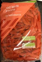 Red lentil penne