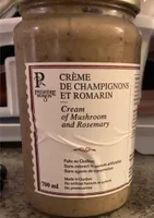 Crème de champignons et romarin
