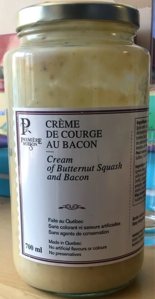 Cream of butternut squash & bacon