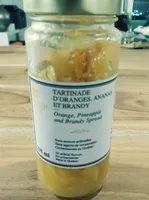 Tartinade d'orange, ananas et brandy