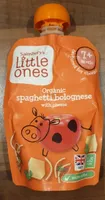 Organic spaghetti bolognese with cheese