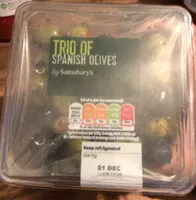 Trio of spanish olives