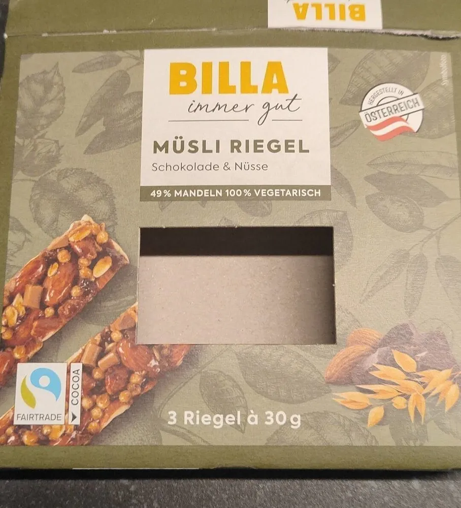 Musli Riegel Schokolade & Nusse
