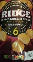 Ridge flame grilled steak ridge cut crisps