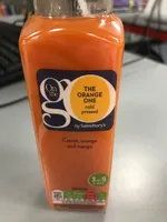Orange carrot mango juice