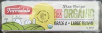 Free Range, Organic, Grade A, Large Brown, Cage Free Eggs, 12 ct