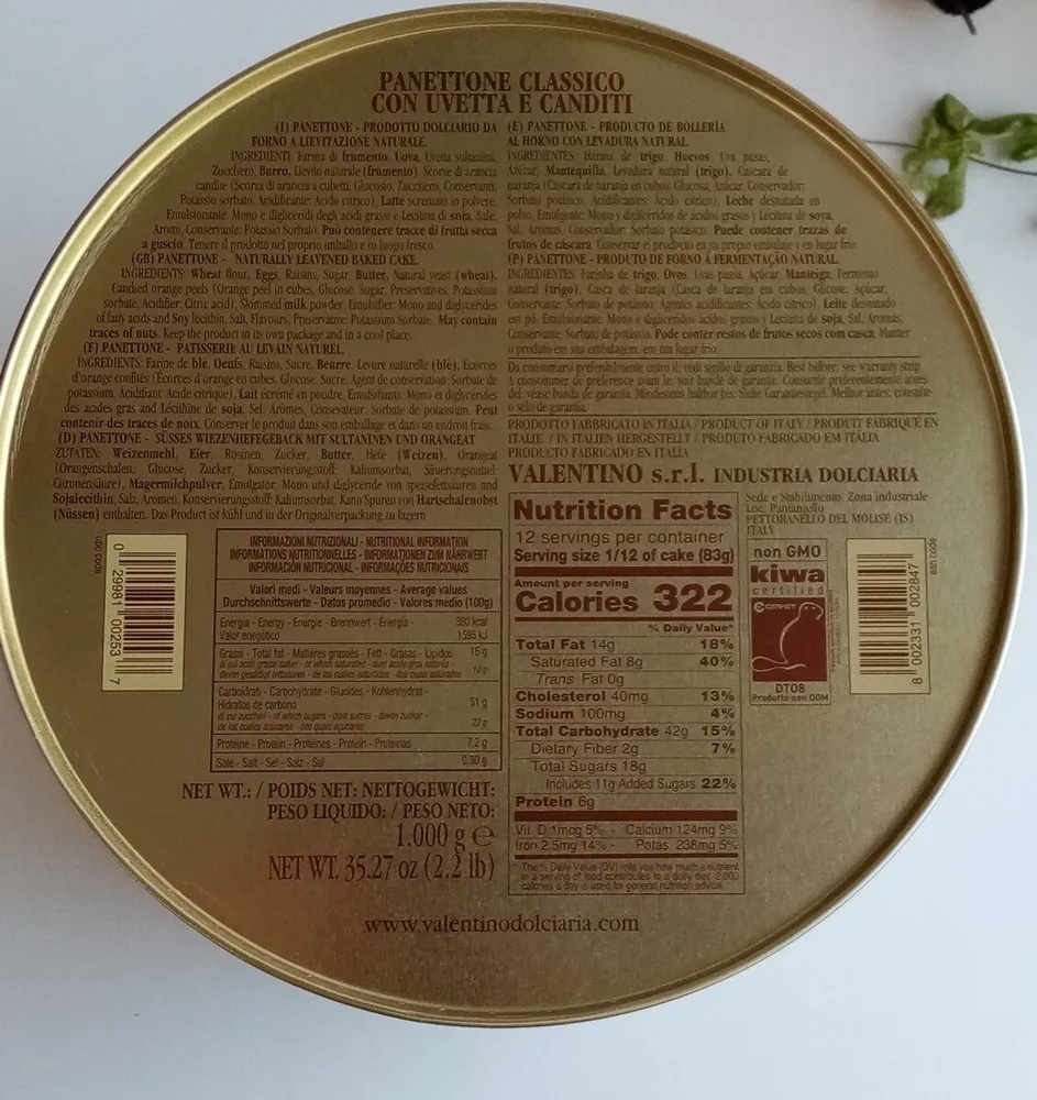 Panettone classic o con uvetta e canditi