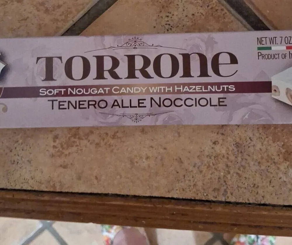 Torrone Soft Nougat Candy with Hazelnuts Tenero alle Nocciole