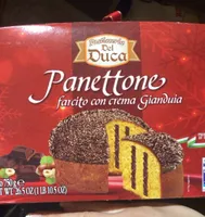 Panettone farcito con crema Gianduia