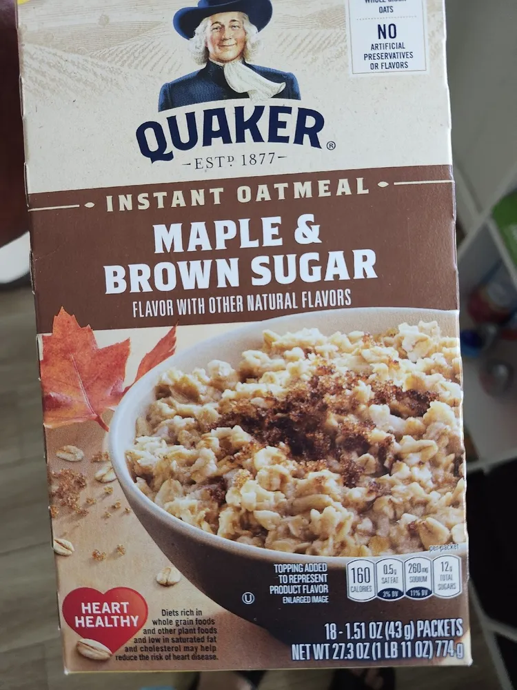 Quaker Maple & Brown Sugar Instant Oatmeal