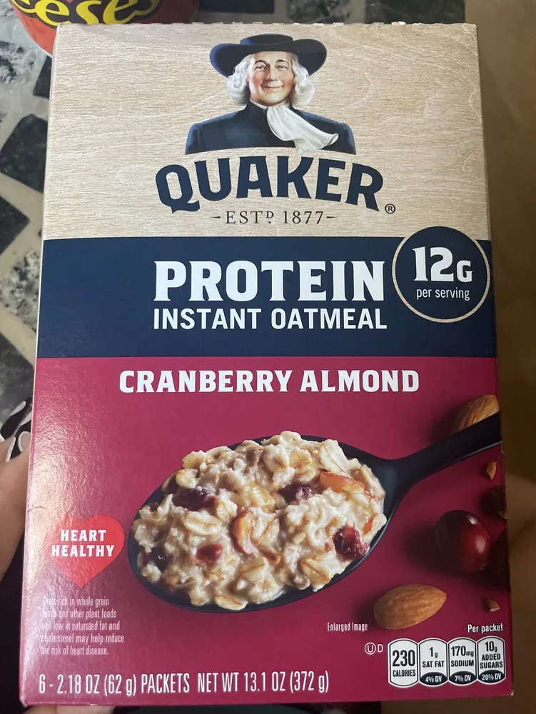 Protein Instant Oatmeal Cranberry Almond